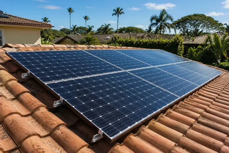 Installation de panneaux solaires à la Jarrie